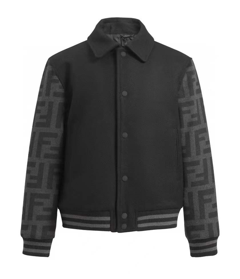 Fendi motif Bomber Jacket Black