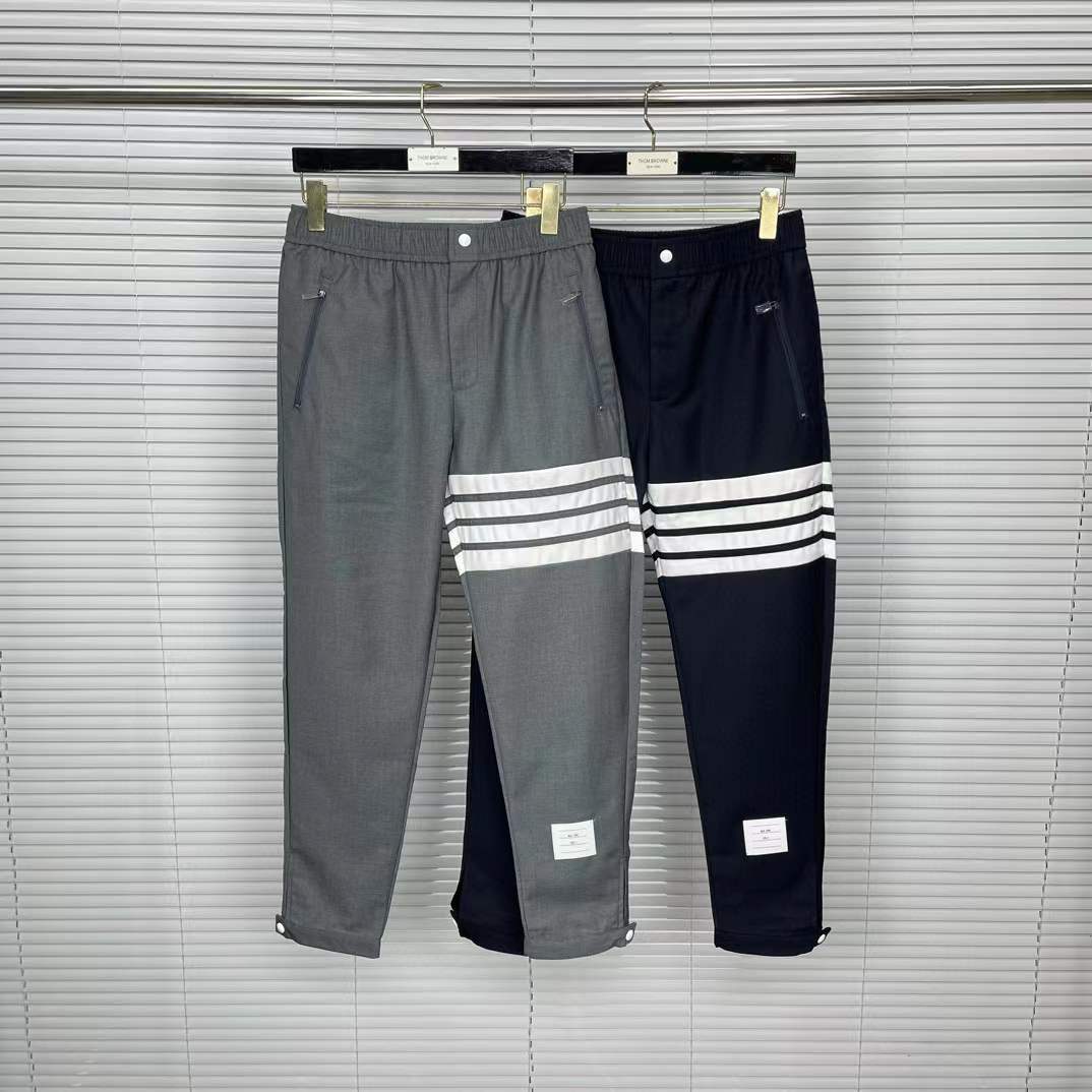 Thom Browne Stripe Track Pant Grey