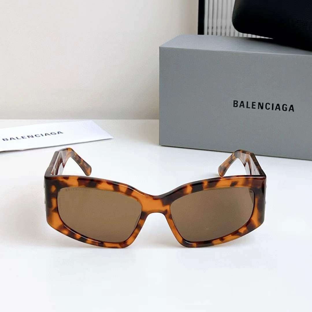 Balenciaga Eyewear Rectangle-Frame Sunglasses - Brown for Men all colors
