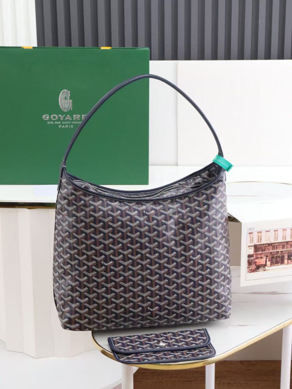 Goyard Boheme Hobo Bag Dark Blue 27x42cm