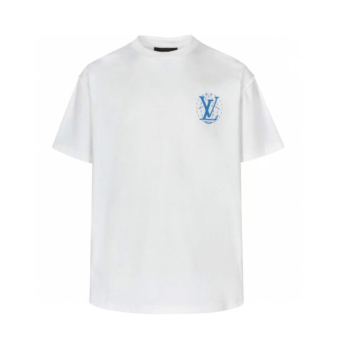 LV Flounce Sleeve T-Shirt white
