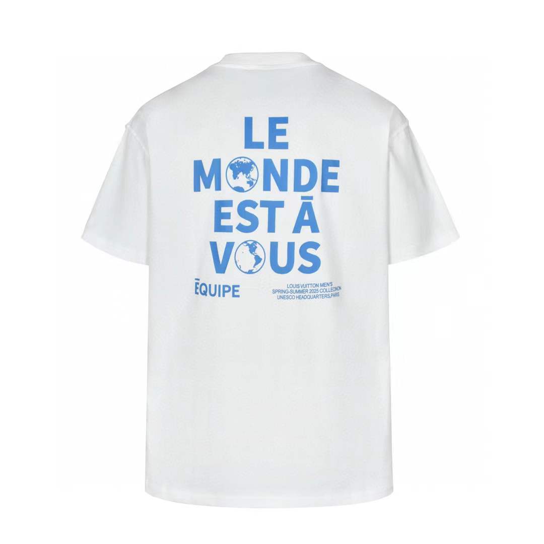 LV Flounce Sleeve T-Shirt white