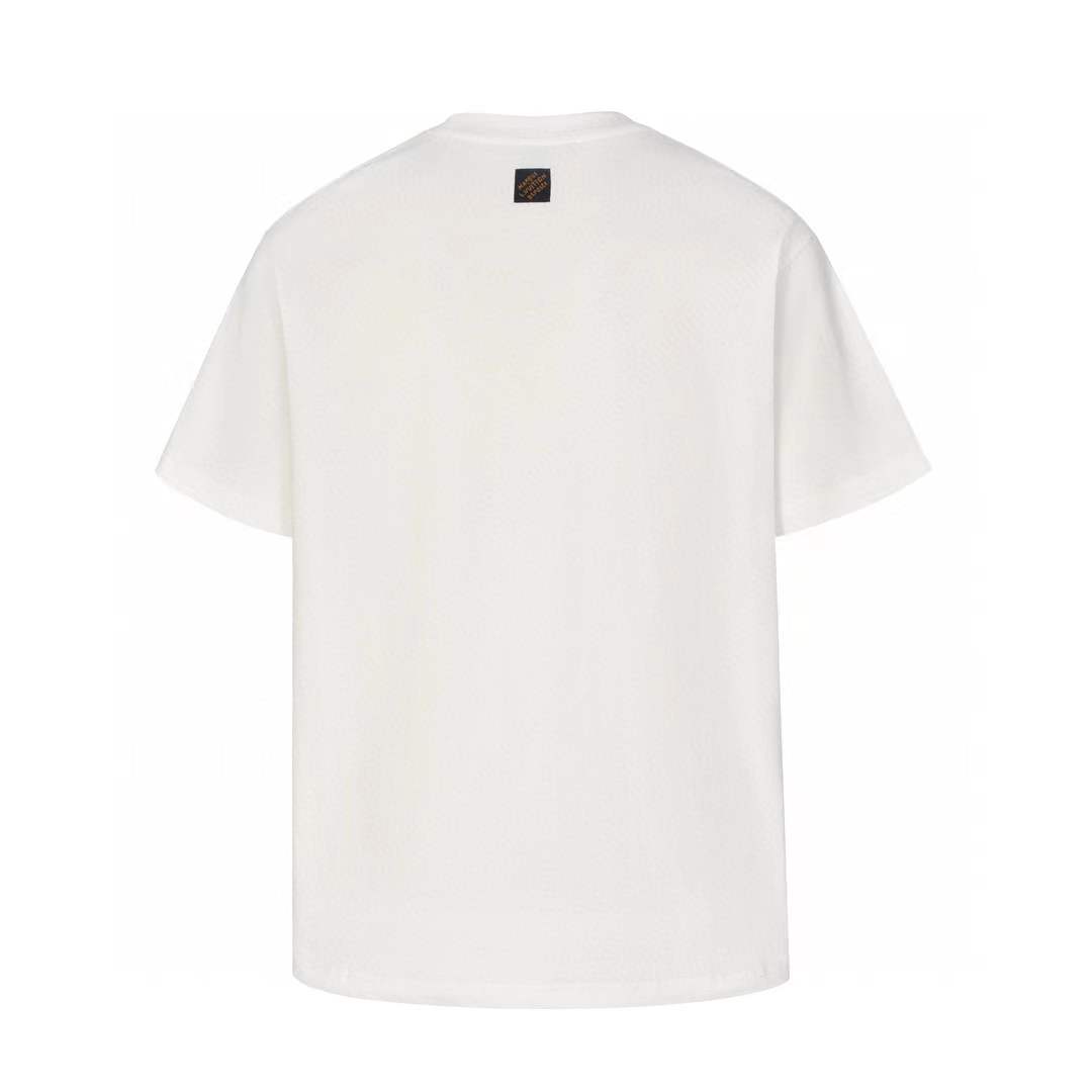 LV Embellished Short Sleeved T Shirt