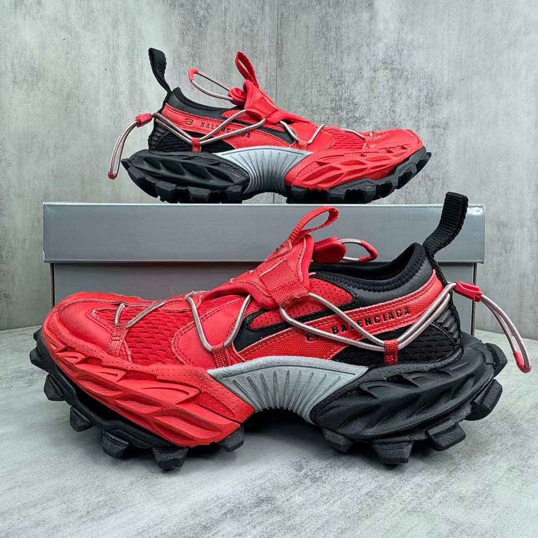 Balenciaga Men's Hike Sneaker in Red/black