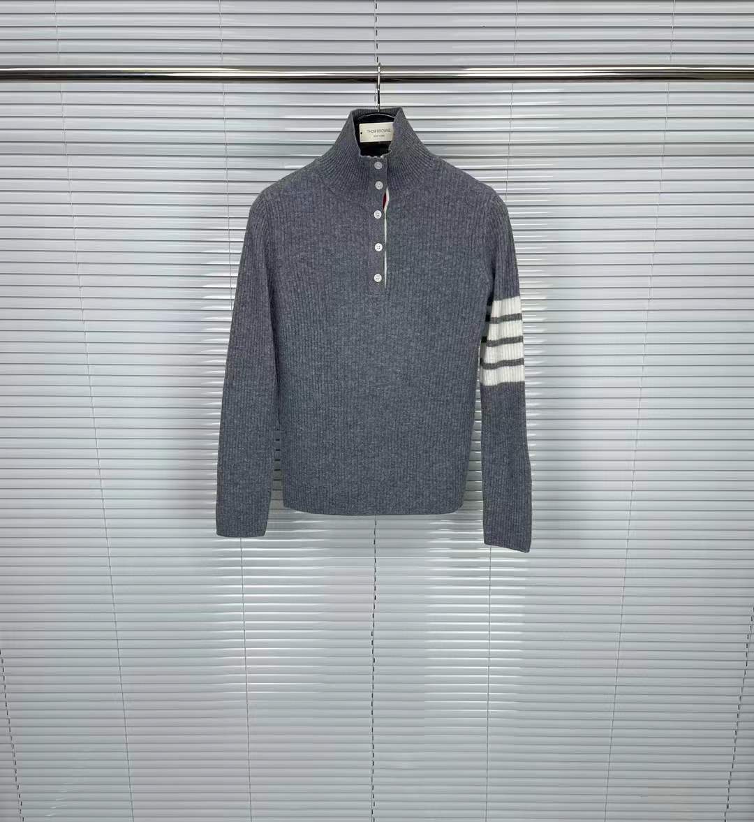Thom Browne stripe-detail Buttoned Cardigan | Grey