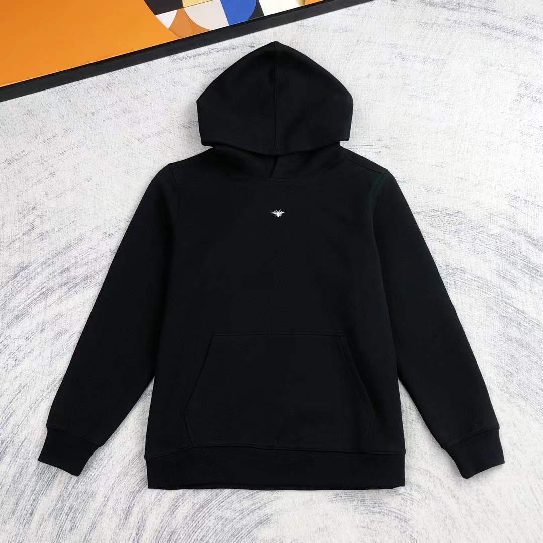 LV logo-embroidered Knitted Hoodie
