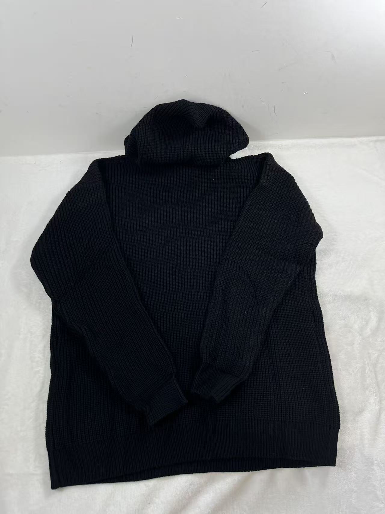 CELINE Loose Hoodie in Black Cotton Fleece