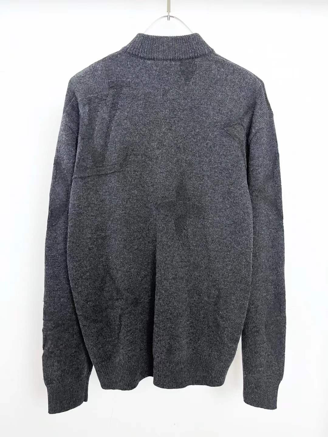 LV Monogram Jacquard Wool Half Zip T-Shirt
