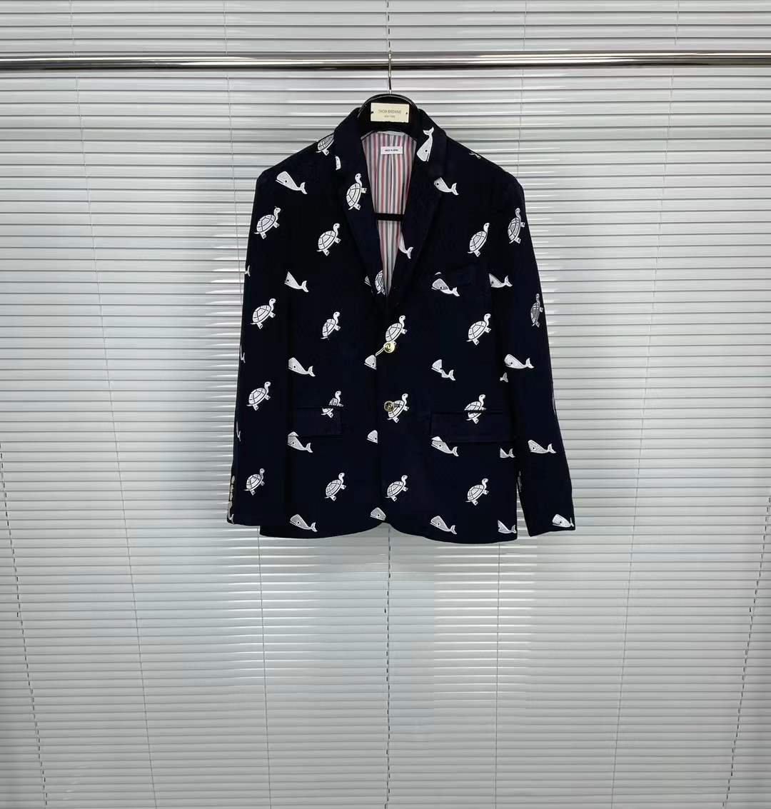 Thom Browne Embroidered Whale Suit Jacket