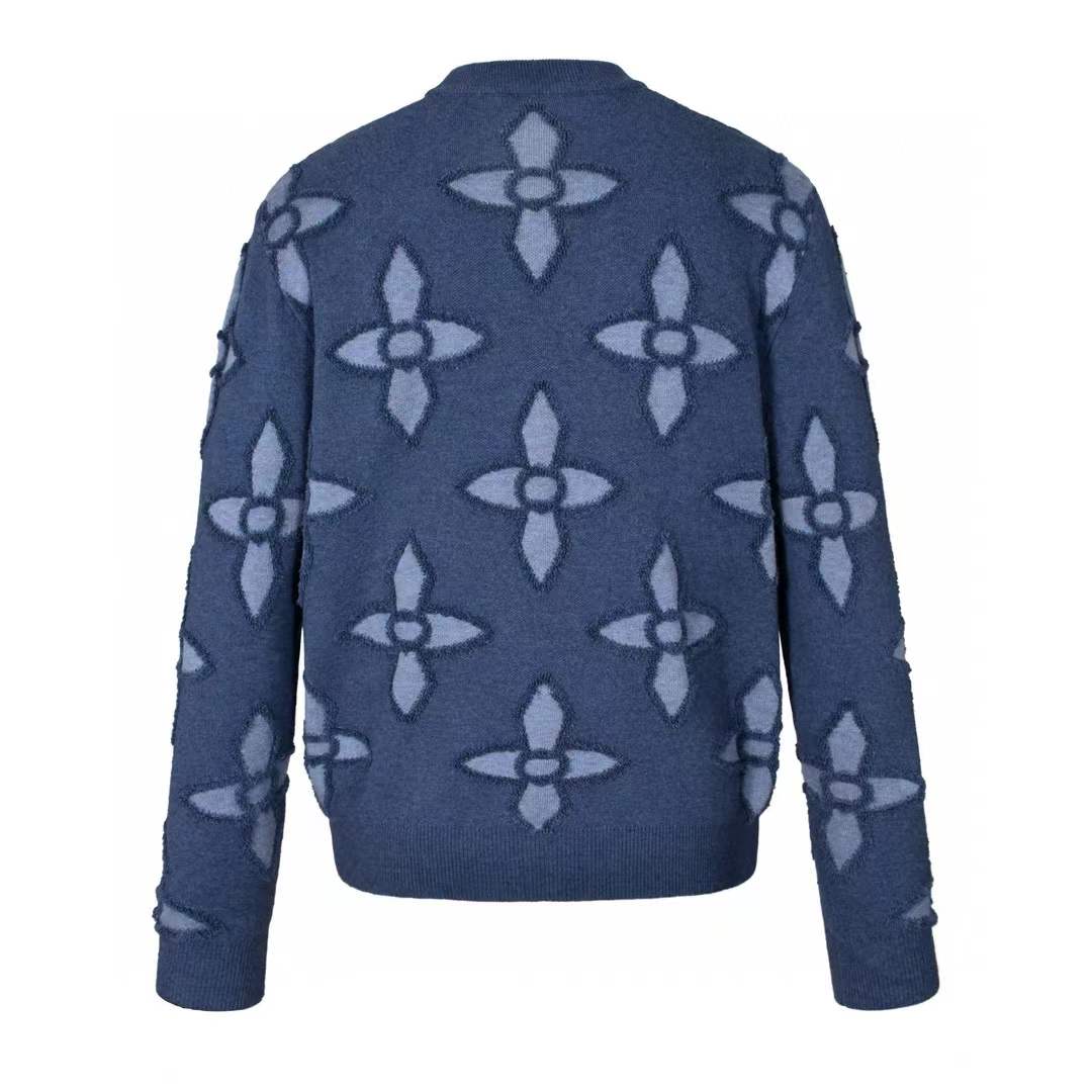LV 1AGJRE Textured Cotton Crewneck sweater