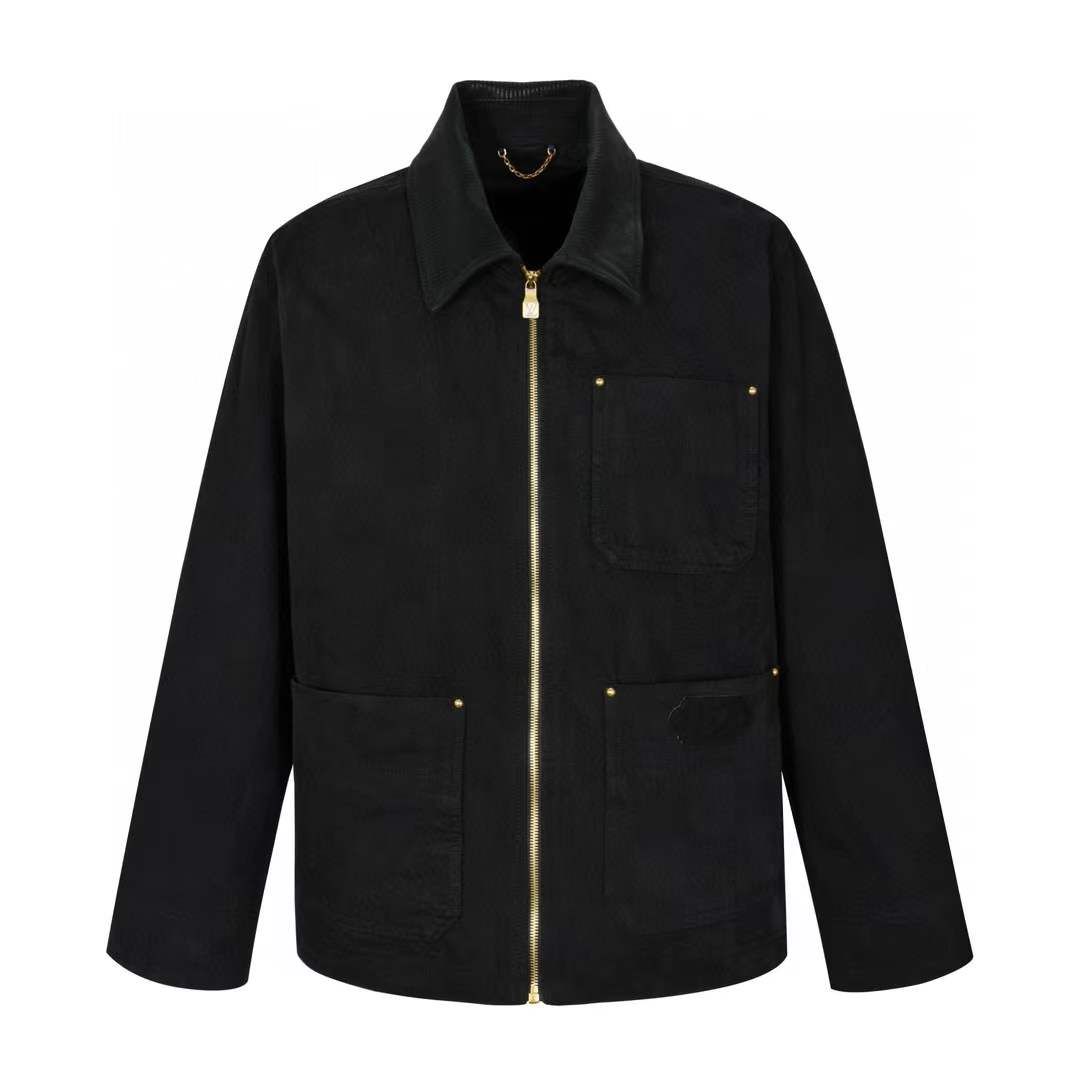 LV Damier Workwear Cotton Blouson Black Men
