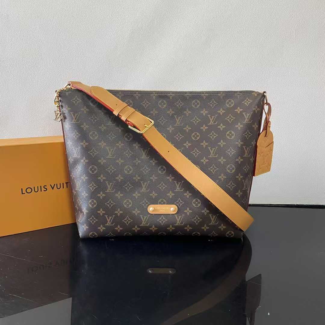 LV Monogram Vakabond Hobo Shoulder Bag Brown
