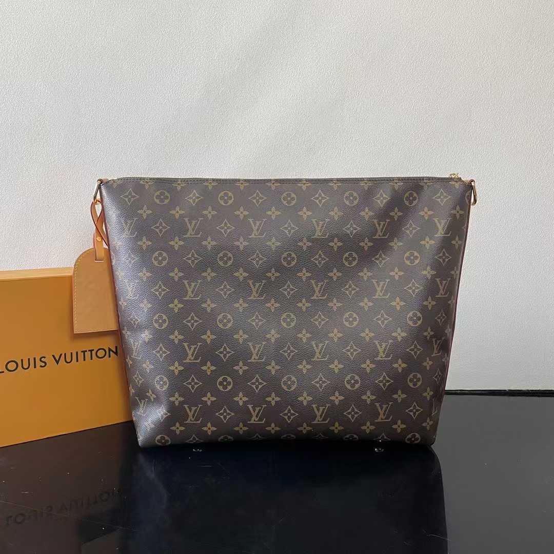 LV Monogram Vakabond Hobo Shoulder Bag Brown