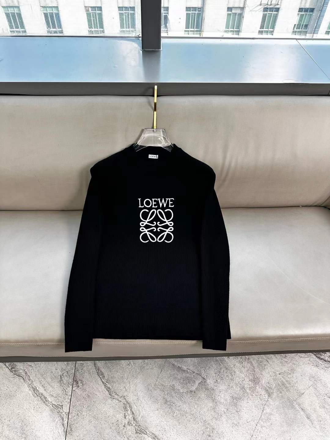 Loewe Embroidered Anagram Sweatshirt black