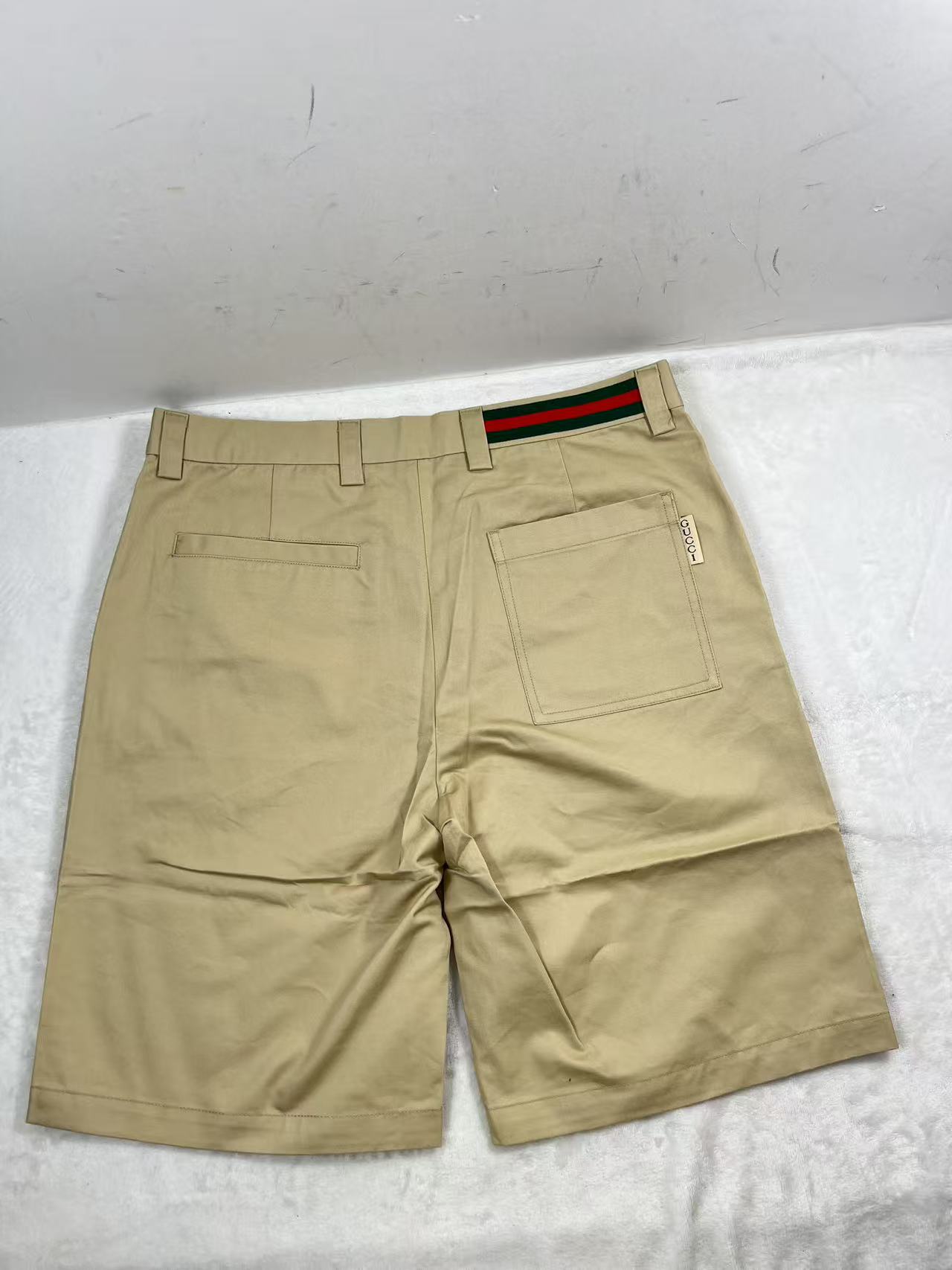 Gucci Double Cotton Twill Shorts Grey