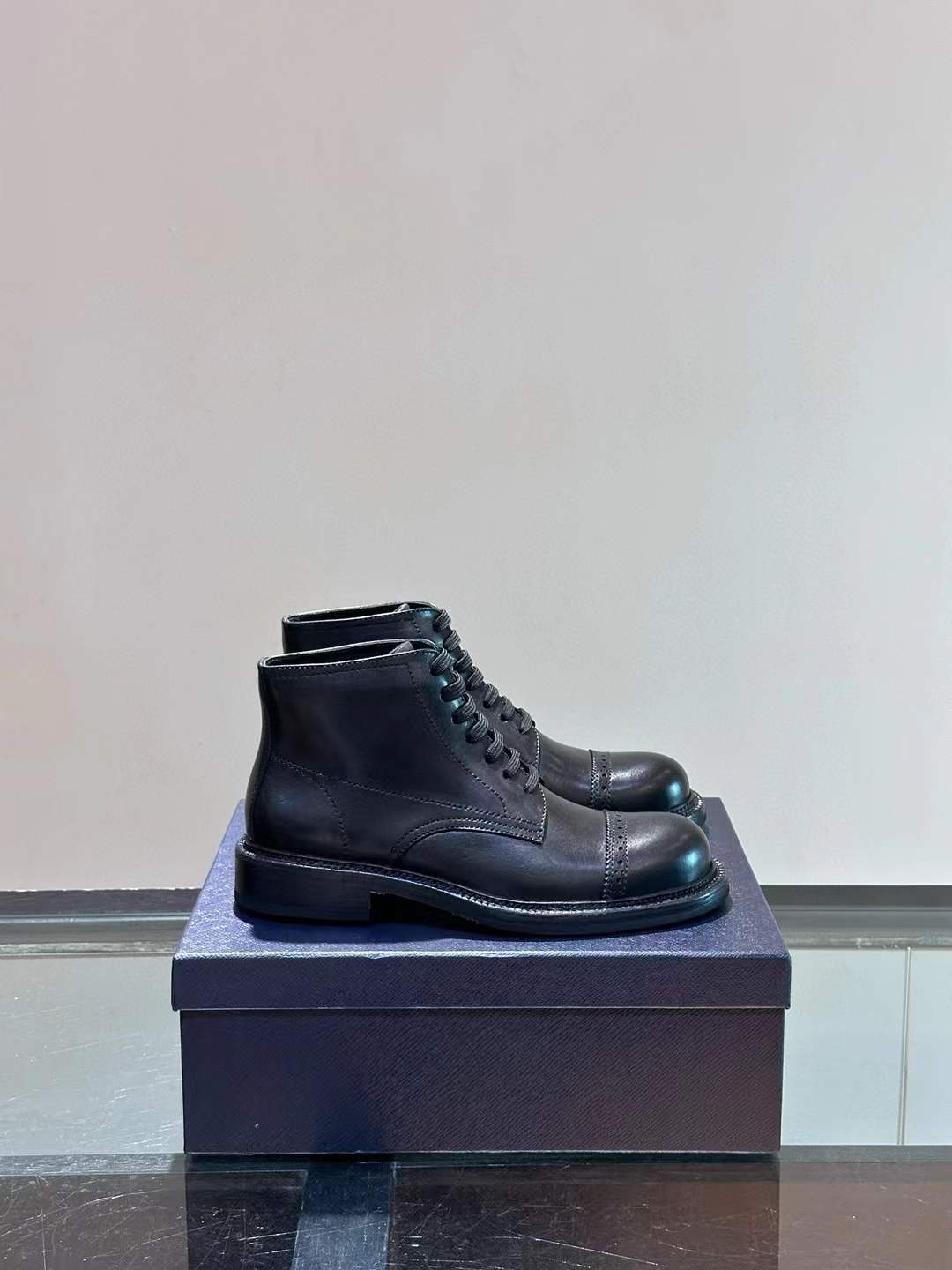 Prada Leather Boots Leather Shoes For Men