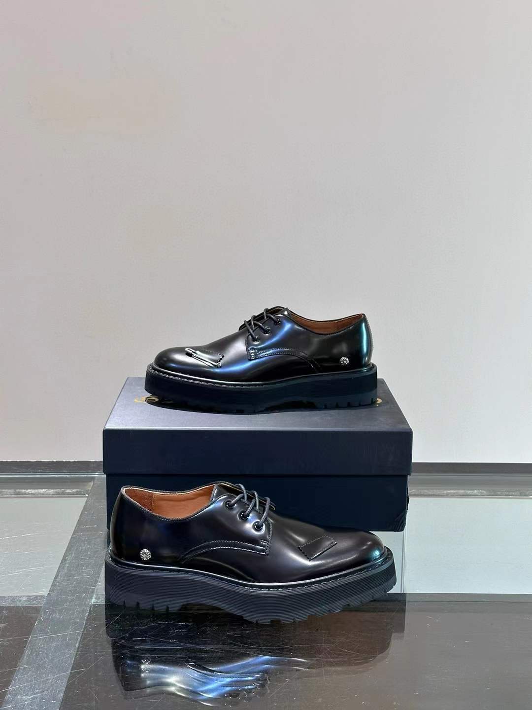 Prada Leather Boots Leather Shoes For Men black