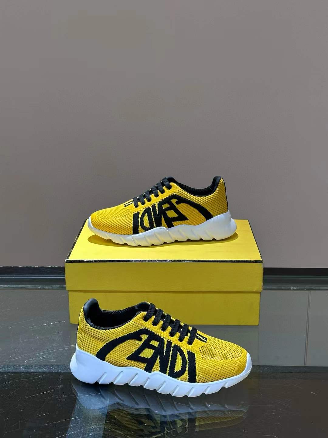 Fendi Flow Sneaker for Men - Yellow