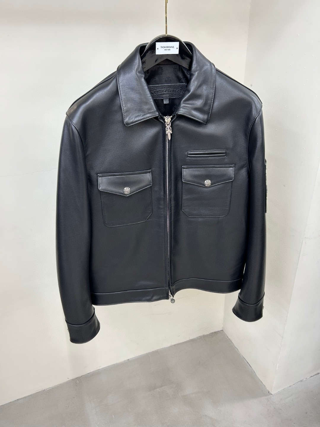 Chrome Hearts KB-24 leather jacket Black