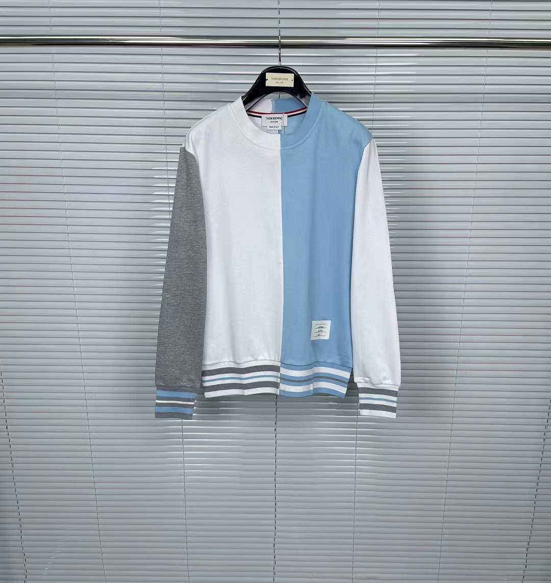 Thom Browne Funmix colour-block Cotton Sweatshirt