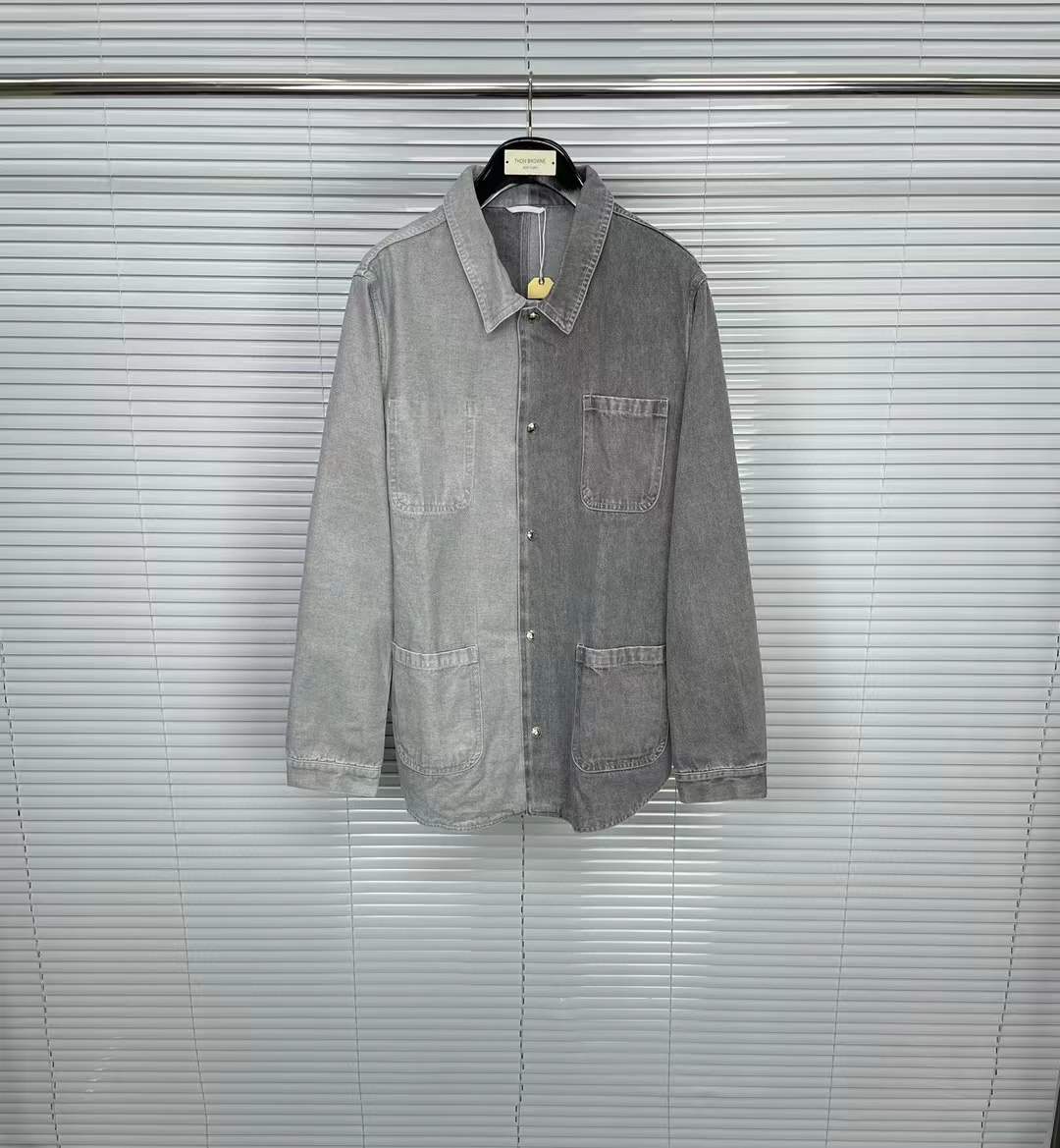 Thom Browne Distressed Denim Overshirt
