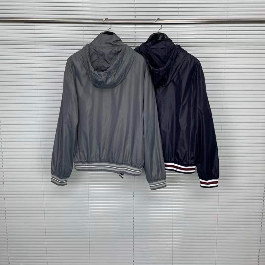 Thom Browne logo-patch Ripstop Lightweight Jacket