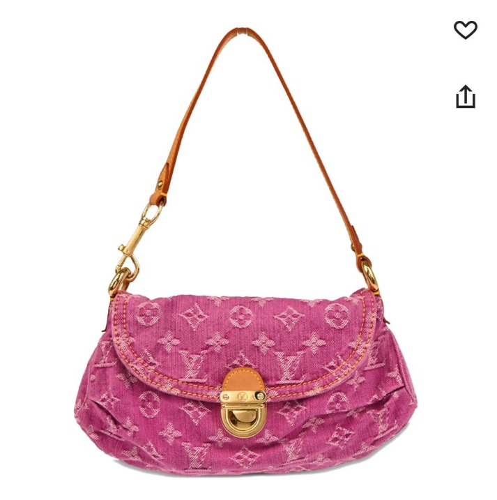 LV Mini Pleatly Handbag Pink 26cm