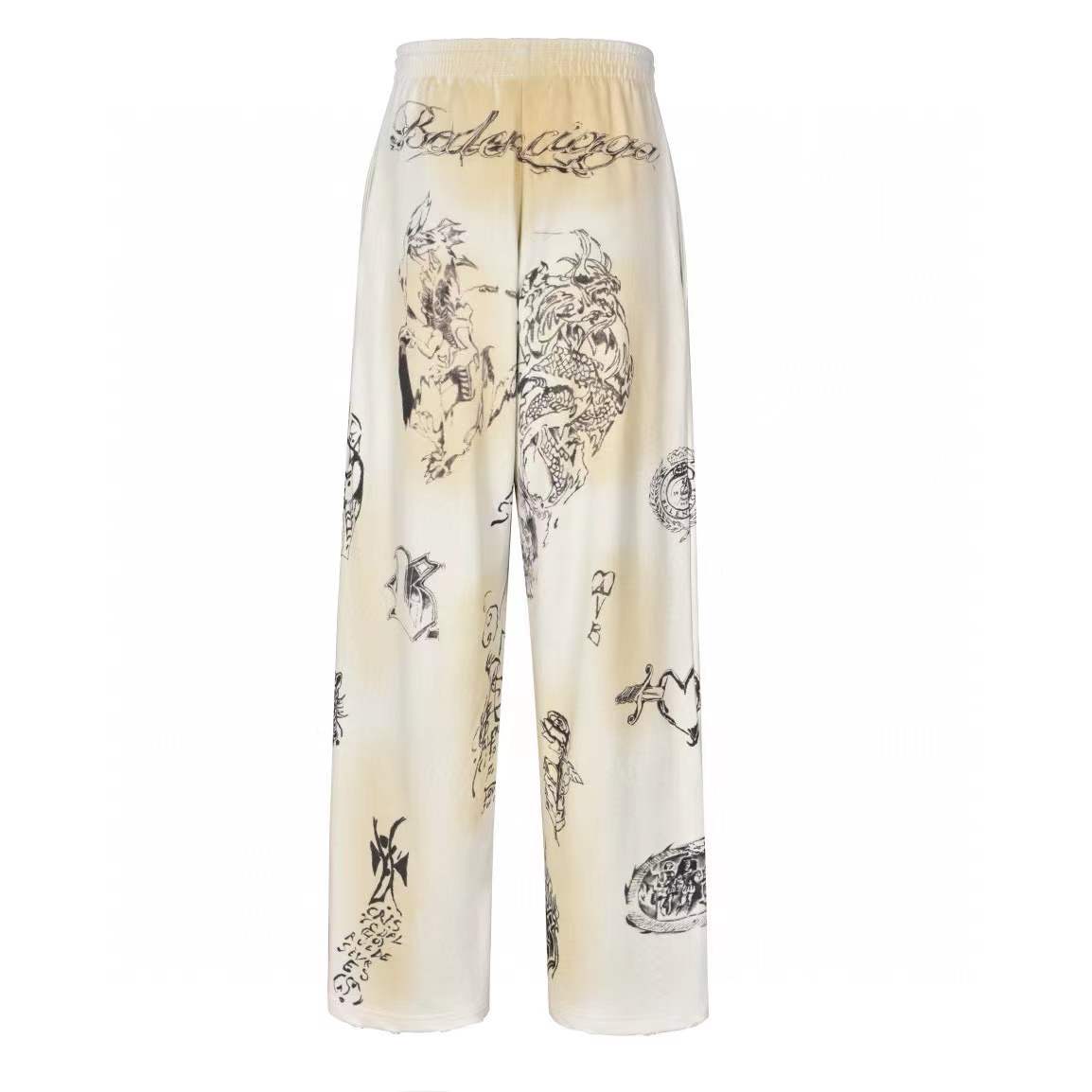 Balenciaga Tattoo Baggy Heavy Molleton Sweatpant
