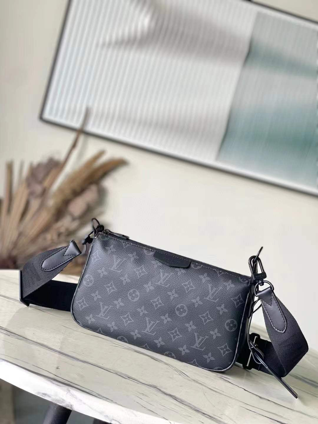 LV Pochette Accessoire XL Monogram Eclipse - Men Bag