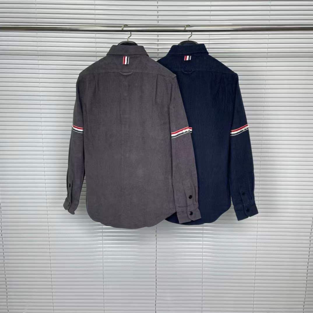 Thom Browne Navy Button-Up Shirt