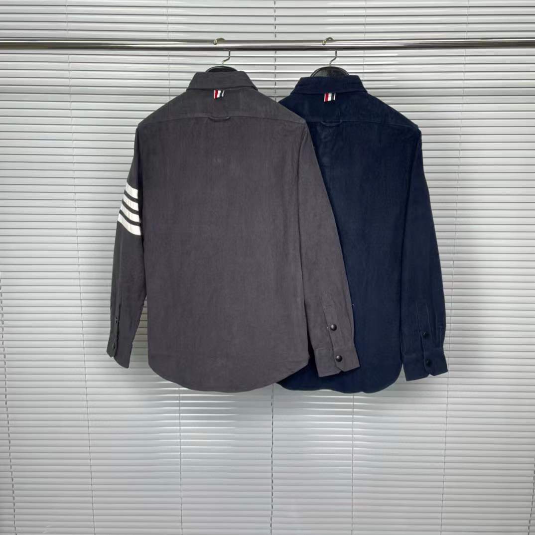 Thom Browne Navy Button-Up Shirt