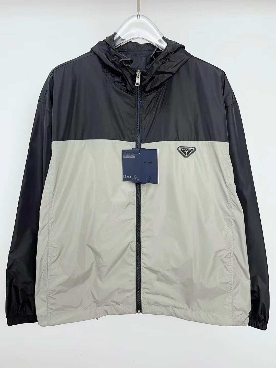 Prada Triangle-Logo Zipped Jacket