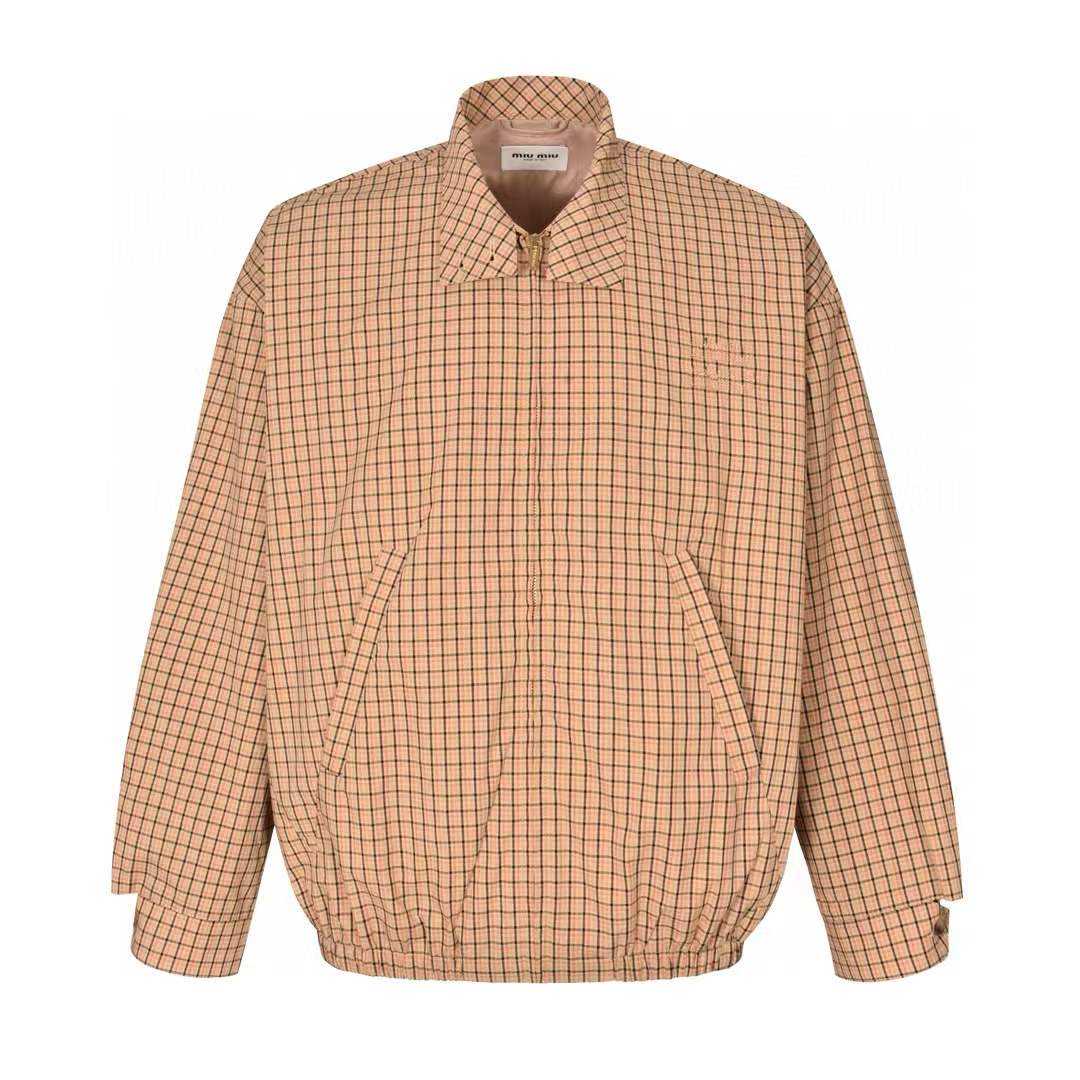 Miu Miu Check-pattern Blouson Jacket