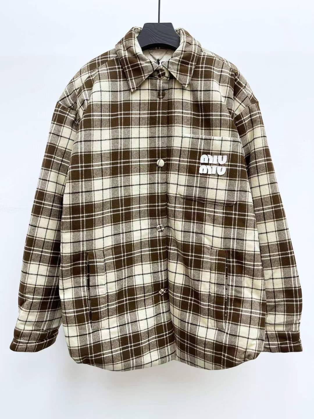 Miu Miu Checked Virgin Wool Jacket