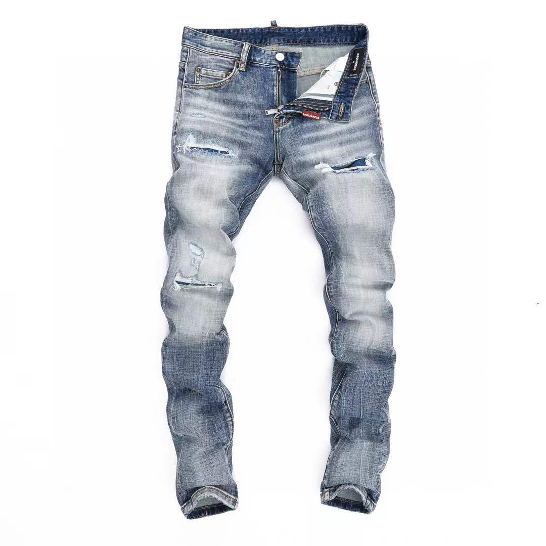 Dsquare New Style Mens Straight Ripped Jeans