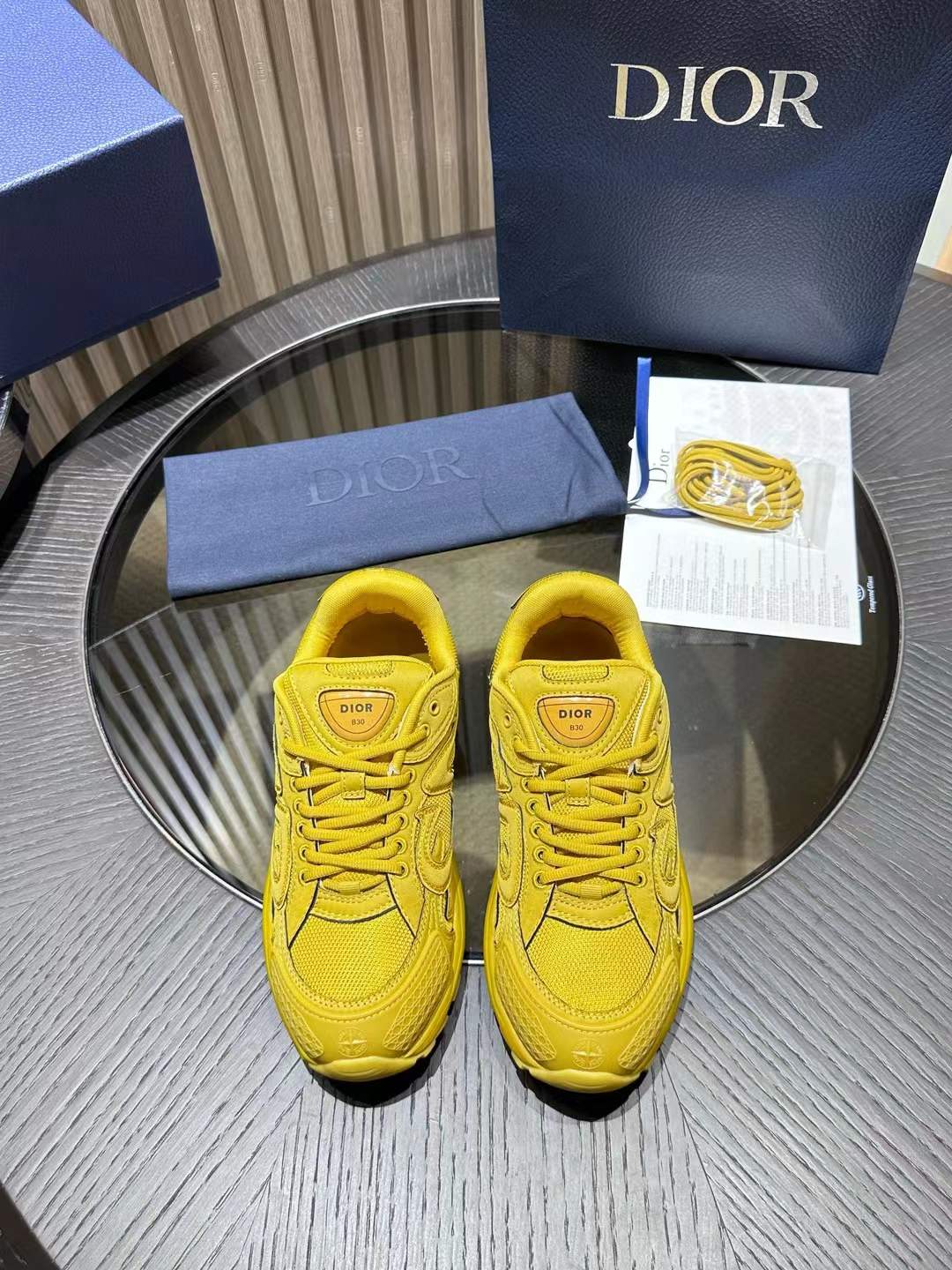 Christian Dior CD And Stone Island B30 Sneaker Yellow