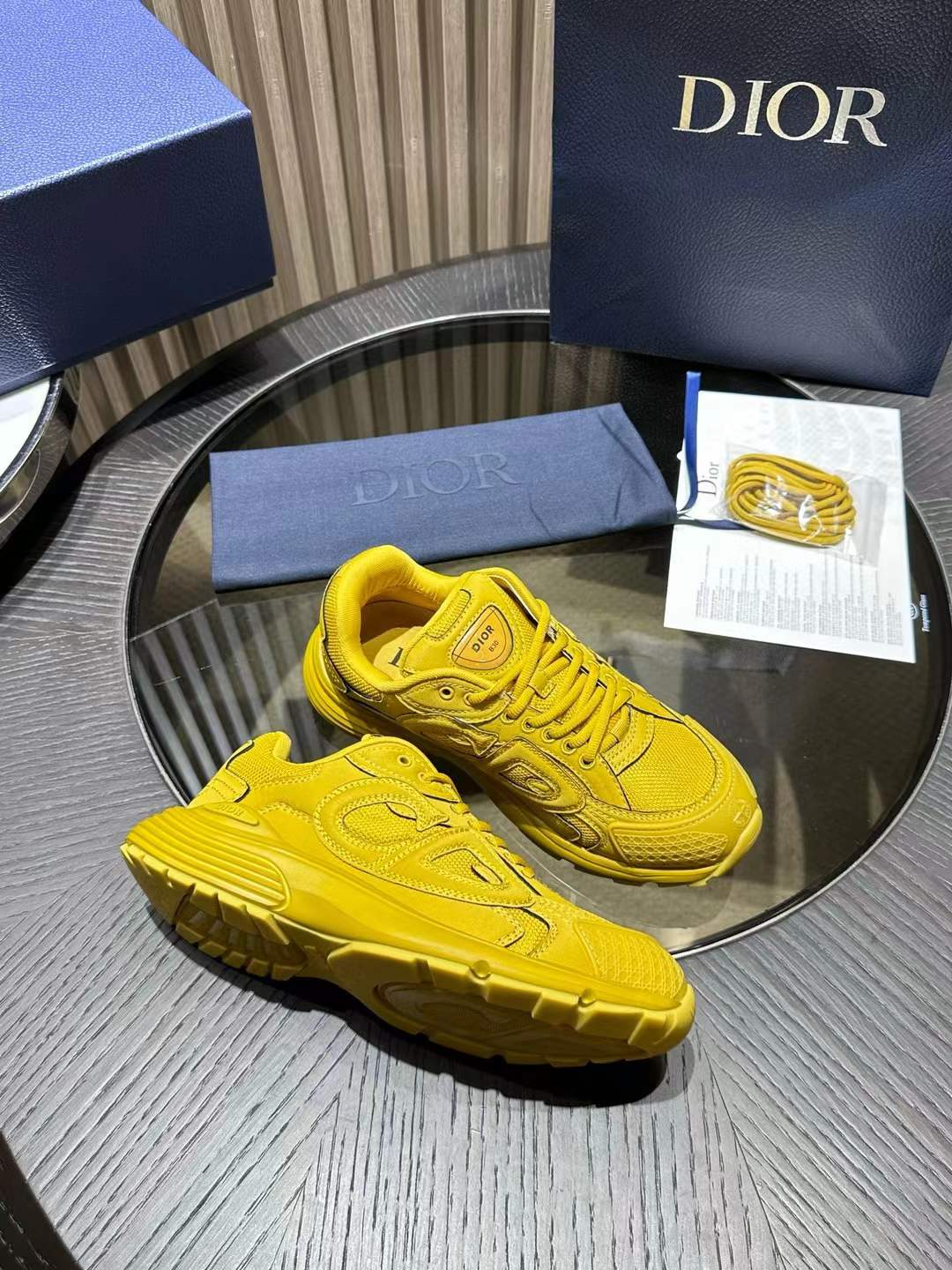 Christian Dior CD And Stone Island B30 Sneaker Yellow