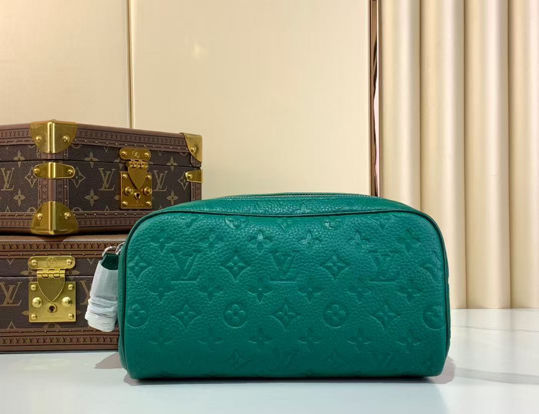 LV M12863 Dopp Kit Toiletry Bag Borneo green