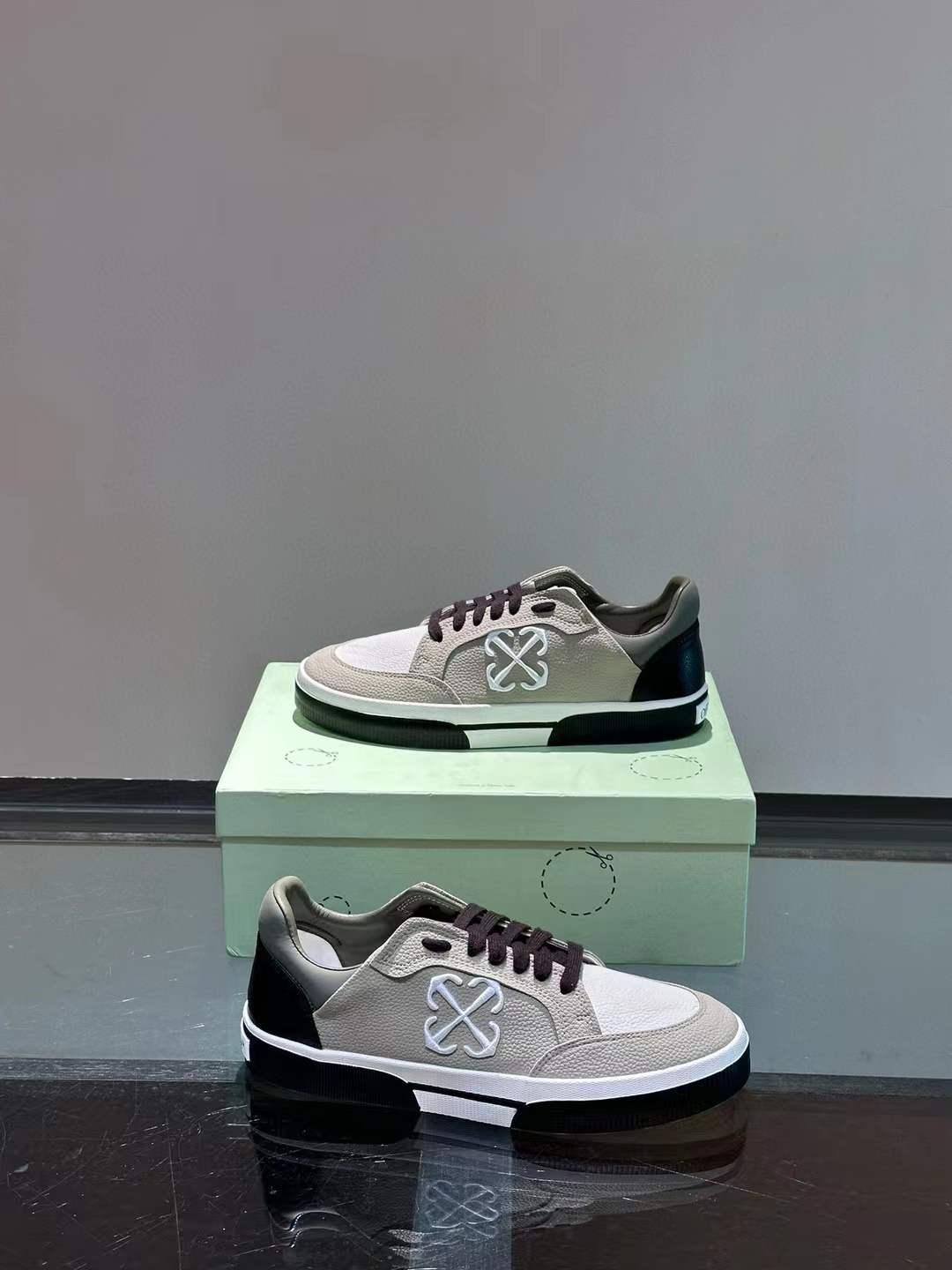 Off-White Vulcanzied Suede Sneaker Brown