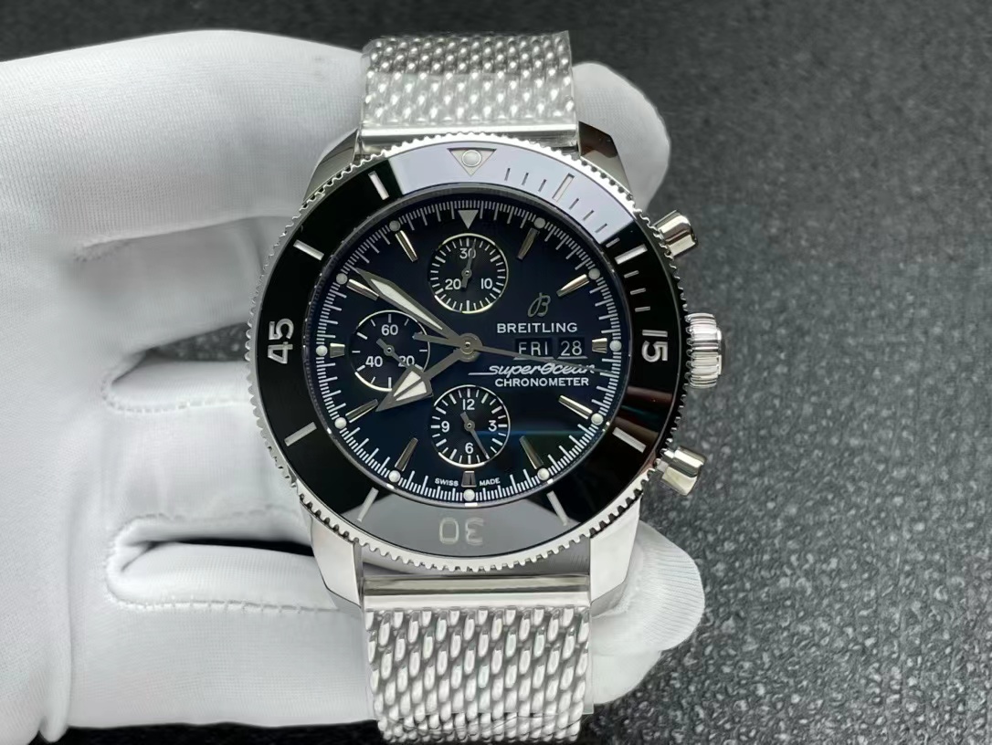 BLS Breitling Black Mesh Bracelet