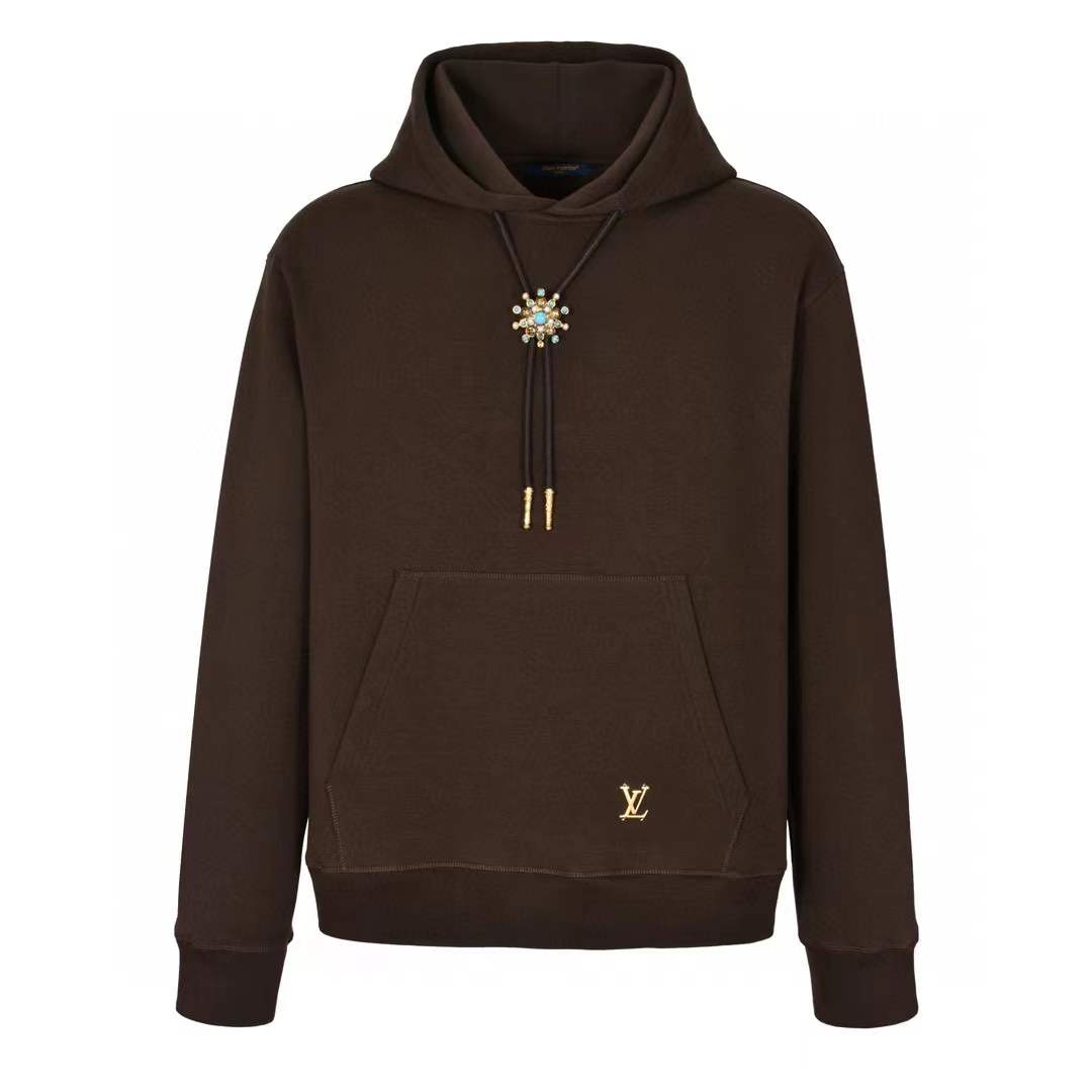 LV Turquoise Sunflower Coffee Hoodie