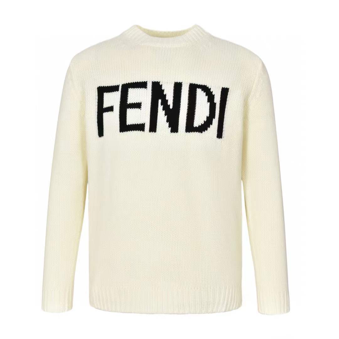 Fendi Wool Graphic Print Sweater