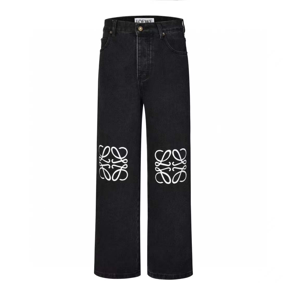 Loewe  Anagram baggy jeans in denim Black
