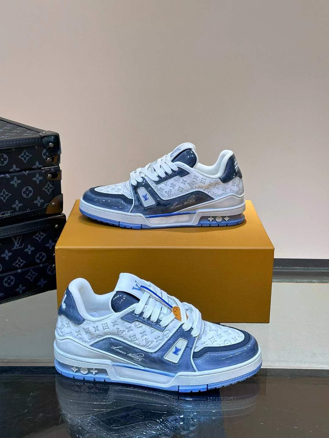 LV Trainer 'Monogram Denim White/Blue