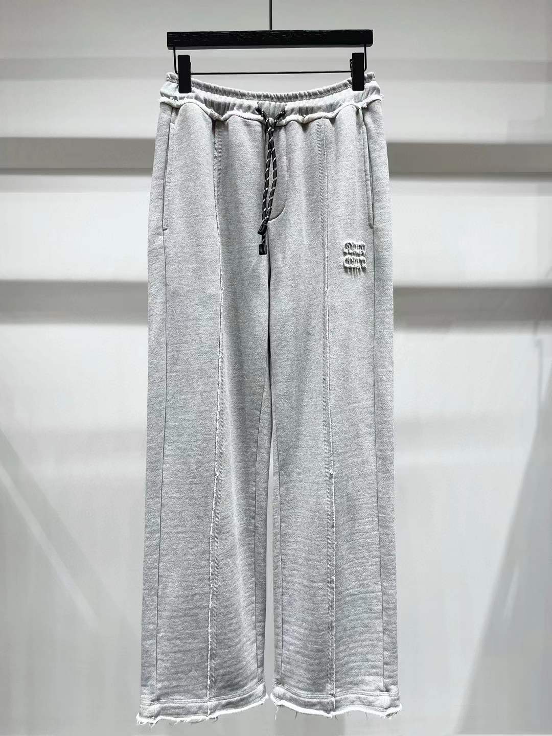 Miu Miu Grey Melange Track Pants for Men