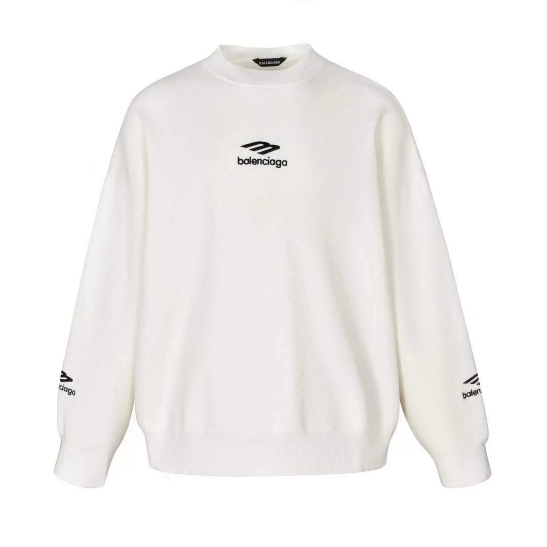 Balenciaga Crew-Neck Sweater - White