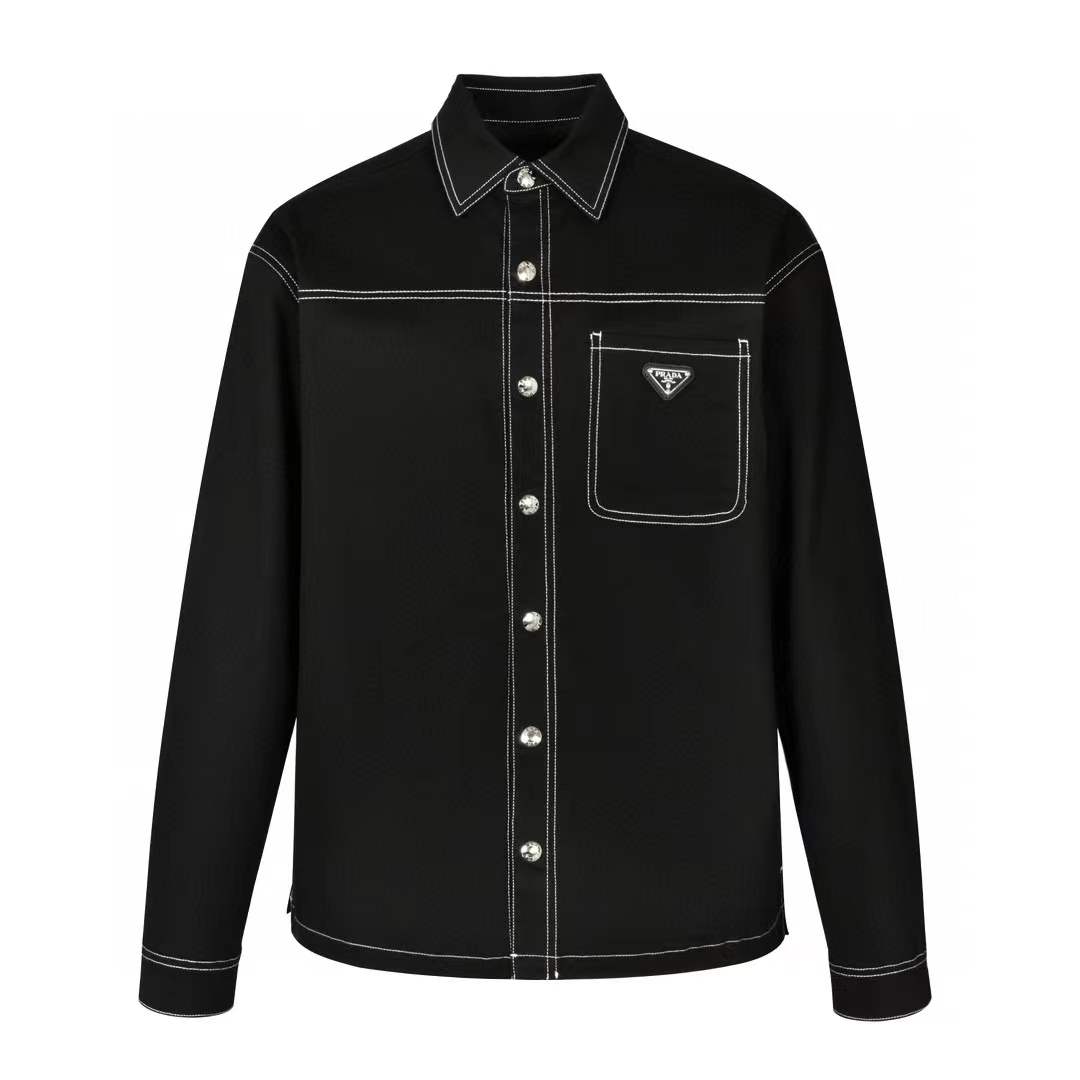 Prada Black Square Buckle Reversible Belt in Leather For Men