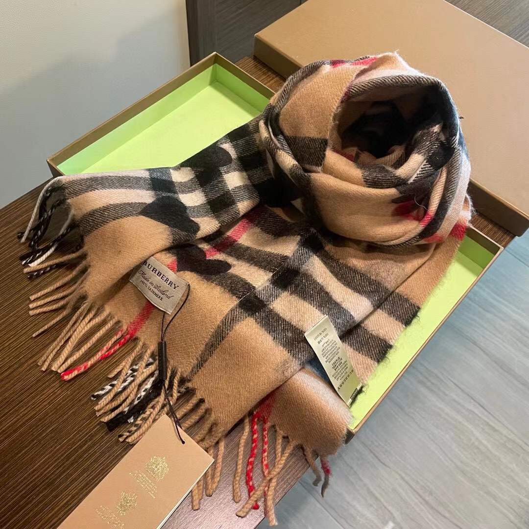 Burberry Check cashmere scarf