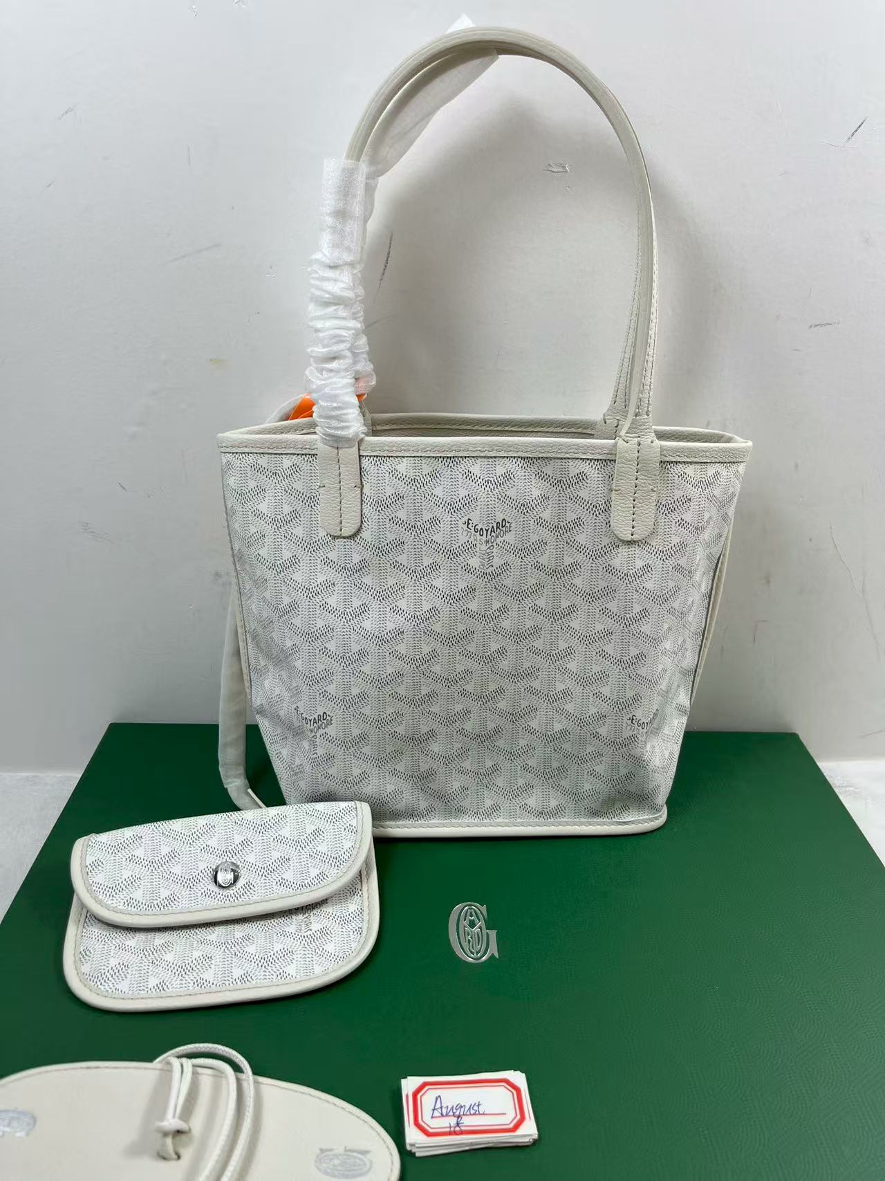 Goyard Anjou Mini Bag white size Opening 28cm, Bottom 20*Height 20*Bottom Width 10cm