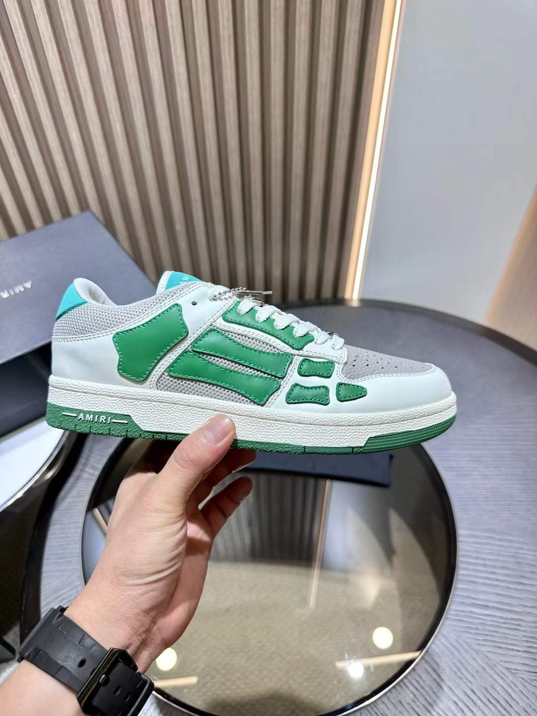 Amiri Mesh Skel Top Low 'White Green